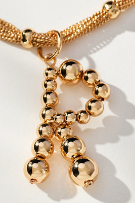By Anthropologie Beaded Letter Monogram Necklace In Alphabet