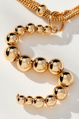 By Anthropologie Beaded Letter Monogram Necklace In Alphabet