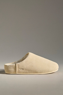 Ugg Elea Slip-on Cream Leather Slippers In Yellow