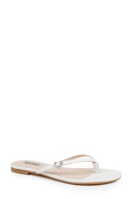 Badgley Mischka Dynah Leather Thong Sandals
