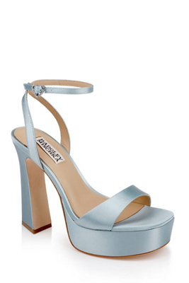 Badgley Mischka Collection Caia Ankle Strap Platform Sandal In Blue