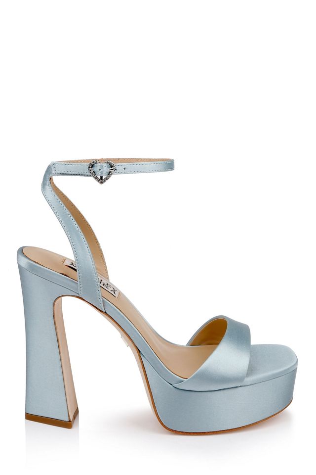 Badgley Mischka Caia Satin Platform Heels #2
