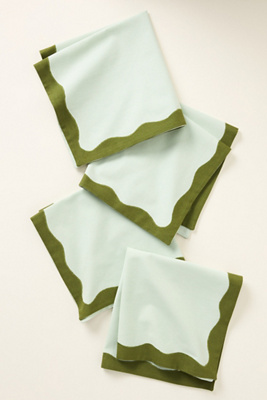 Ruby Scallop-Border Napkins