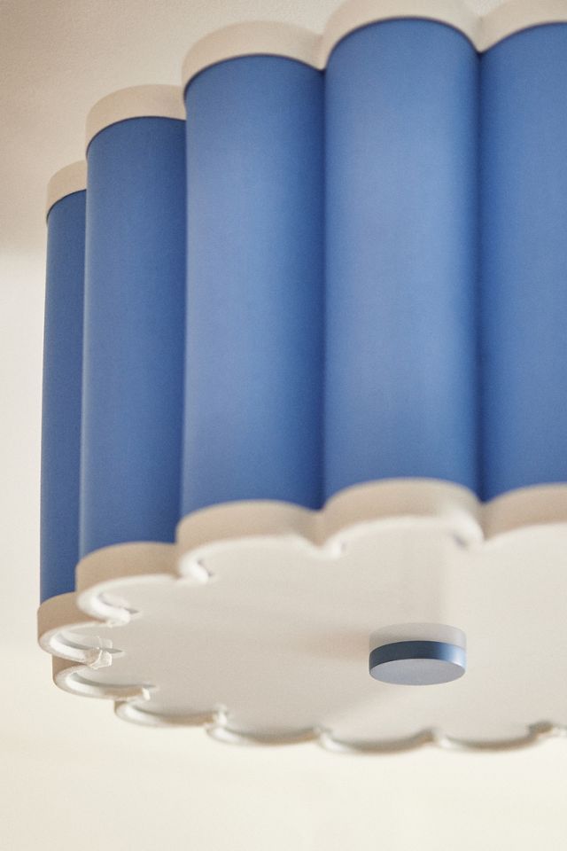 Maeve Scalloped Fabric Flush Mount Ceiling Light #1