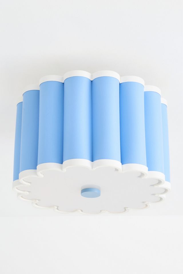 Maeve Scalloped Fabric Flush Mount Ceiling Light #2