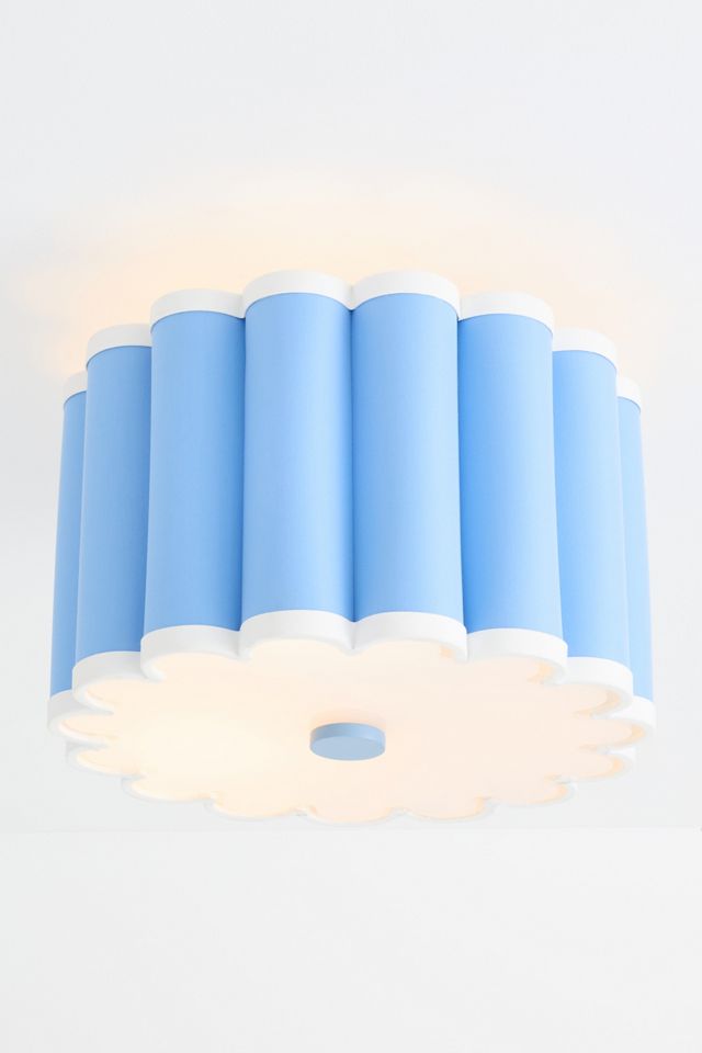 Maeve Scalloped Fabric Flush Mount Ceiling Light #3