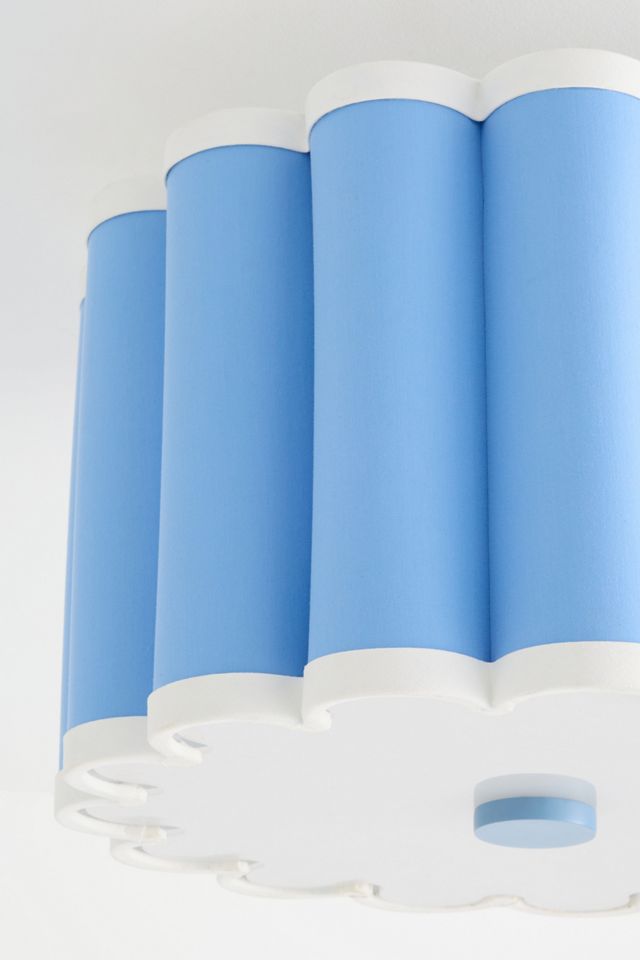 Maeve Scalloped Fabric Flush Mount Ceiling Light #4