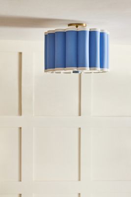 Maeve Scalloped Fabric Flush Mount Ceiling Light