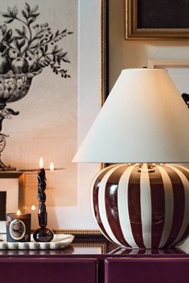 Lys Striped Ceramic Table Lamp Base