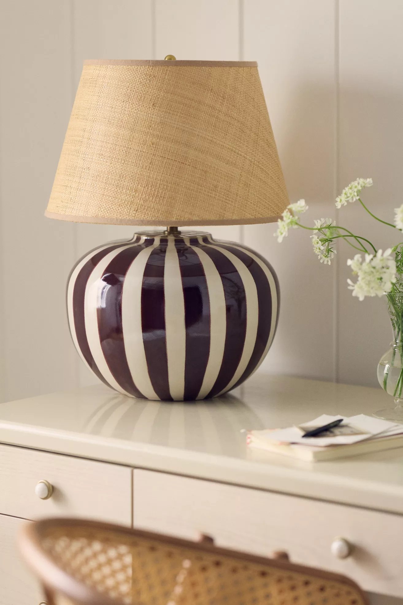 Lys Striped Ceramic Table Lamp Base - thumbnail 3