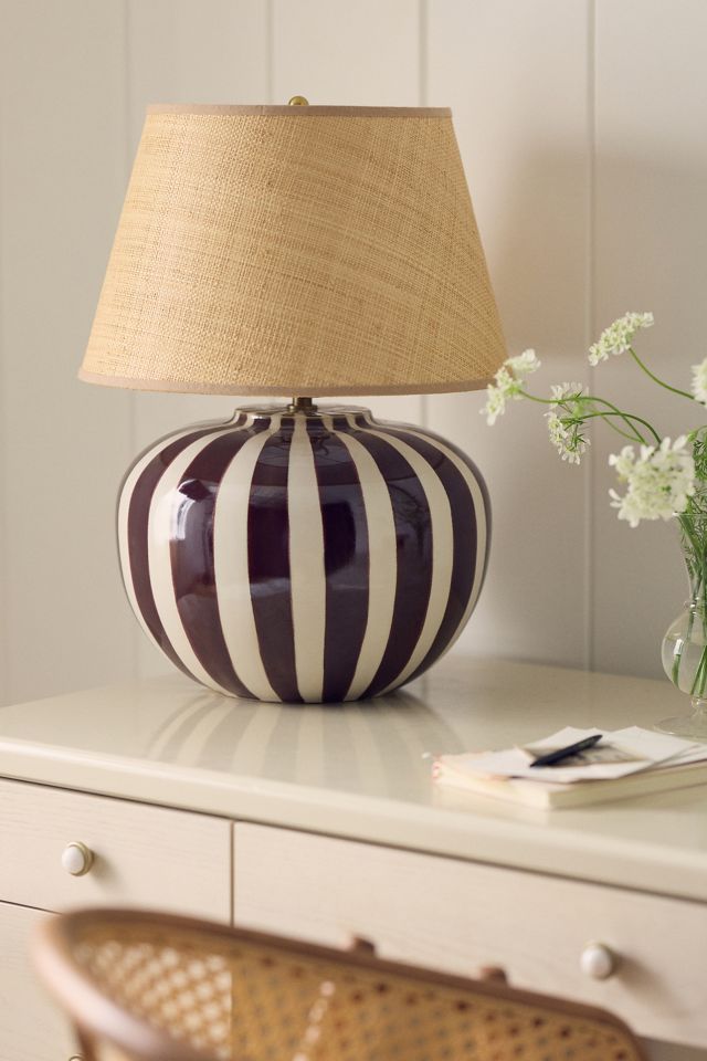 Lys Striped Ceramic Table Lamp Base #3