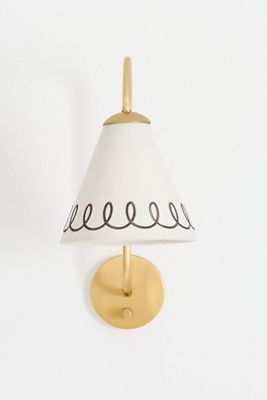 Maeve Embroidered Loop Shaded Sconce Wall Light