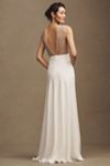 Costarellos Bianna Crystal V-Neck Column Wedding Gown