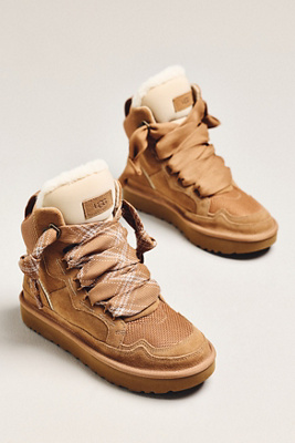 Ugg Highmel High-top Lace-up Boots In Nude