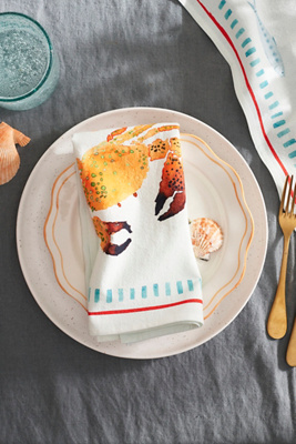 Terrain Sea Life Cotton Napkins, Set Of 4