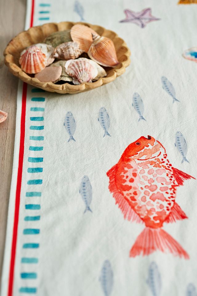 Sea Life Cotton Runner #1