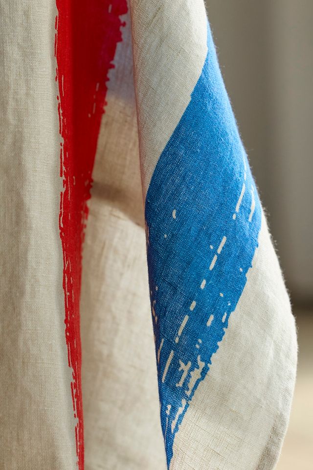 Americana Stripe Linen Tablecloth #1