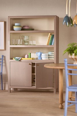 Anthropologie Hale Judarn-printed Bookcase In Brown