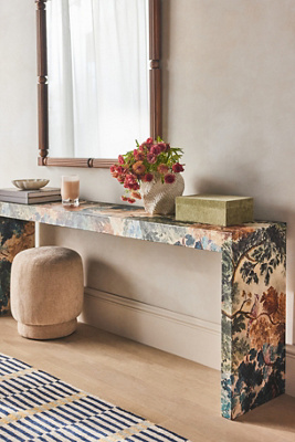 Anthropologie Hale Canvas Console Table In Multi