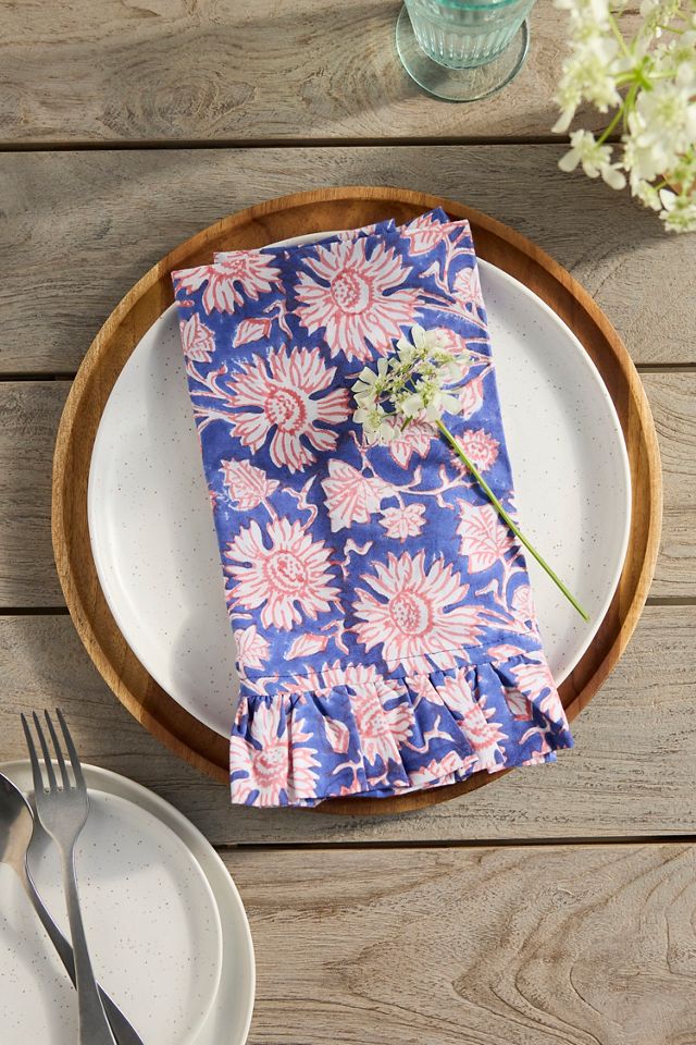 Americana Ruffle Cotton Napkins, Set of 4 #1