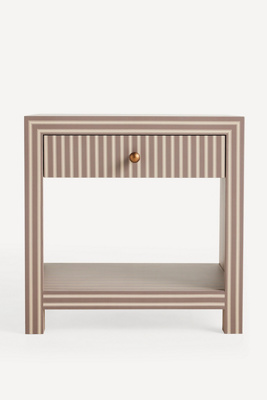 Anthropologie Hale Canvas Side Table In Brown