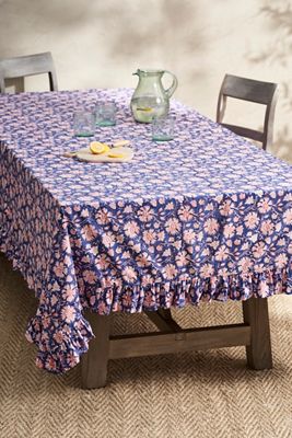 Americana Ruffle Cotton Tablecloth