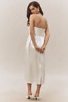 BHLDN Strapless Satin Midi Dress