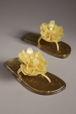Flower Jelly Thong Sandals