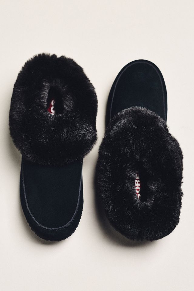 SOREL GO Coffee Run Suede Faux Fur Slippers #1