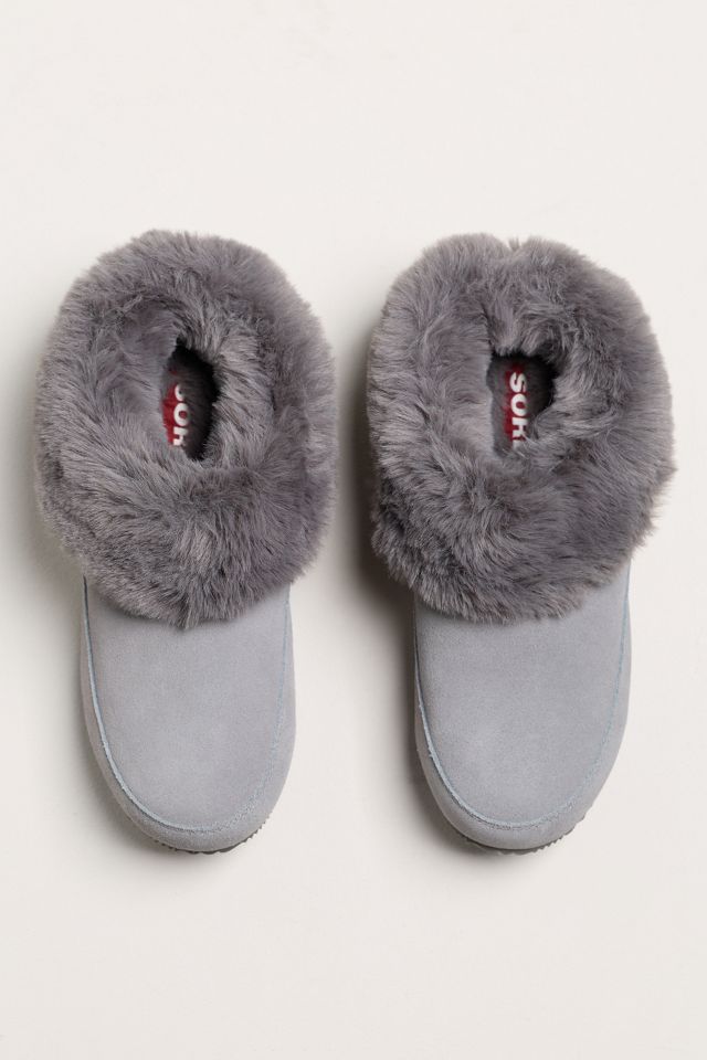 SOREL GO Coffee Run Suede Faux Fur Slippers #1