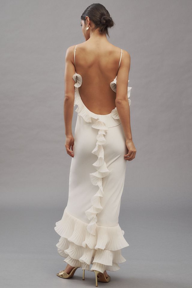 Delfi Collective Delina Ruffled Open-Back Maxi Dress #1