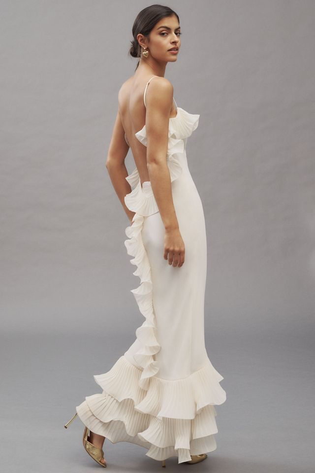 Delfi Collective Delina Ruffled Open-Back Maxi Dress #3