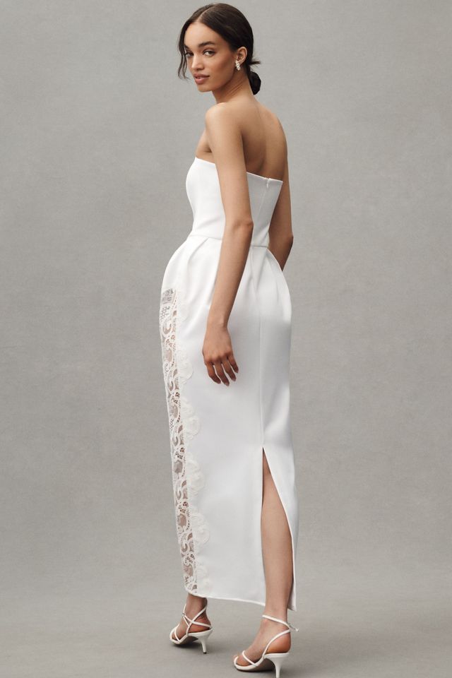 Delfi Collective Cristi Strapless Lace Cutout Maxi Dress #1