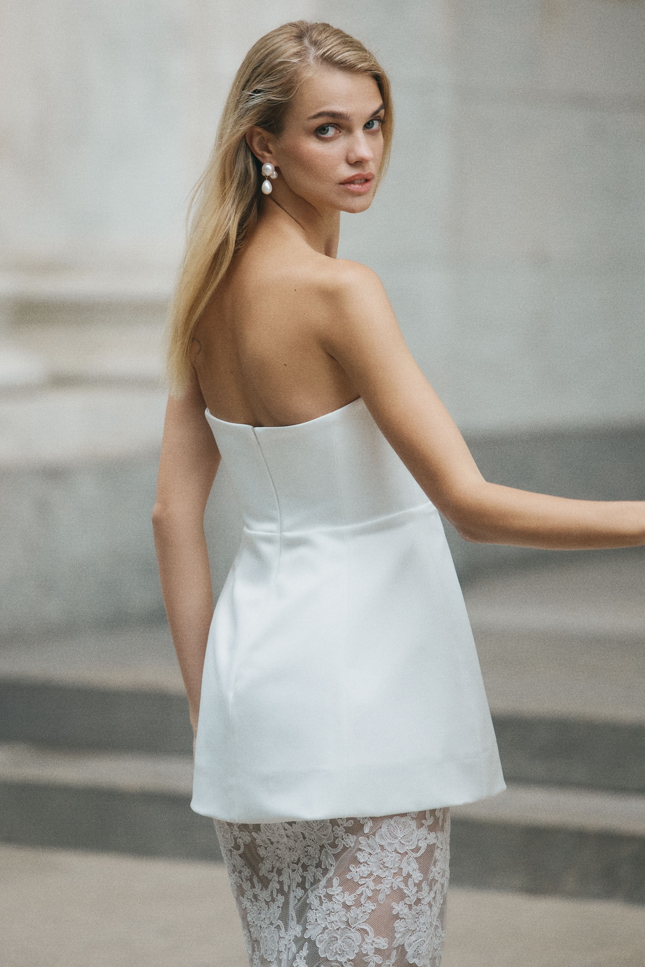 Delfi Collective Amaya Strapless Twofer Midi Dress