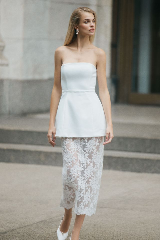 Delfi Collective Amaya Strapless Twofer Midi Dress #2