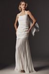 Delfi Collective Delilah Halter Pleated Drop-Waist Maxi Dress