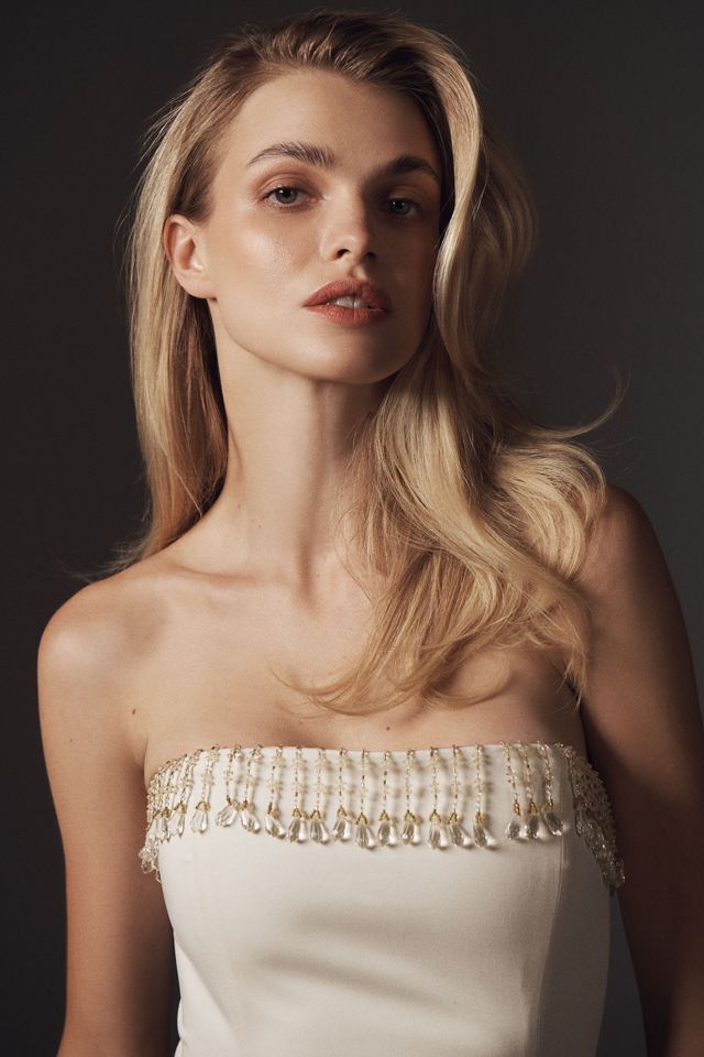 Delfi Collective Kiyana Strapless Beaded Top & Carli Mini Skirt Set #5