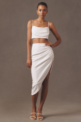 Delfi Collective Nina Cropped Top & Asymmetric Midi Skirt Set
