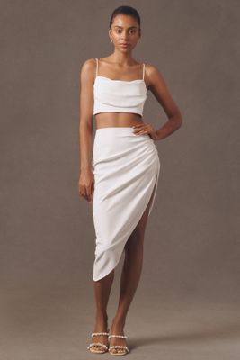 Delfi Collective Nina Crop Top & Asymmetric Midi Skirt Set