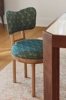 Irie Leora Block-Print Oak Wood Dining Chair