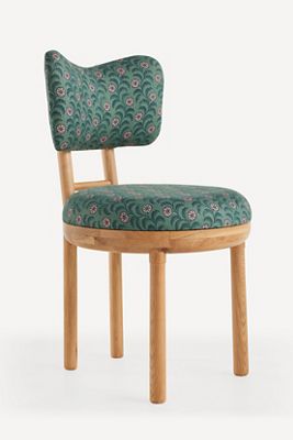 Irie Leora Block-Print Oak Wood Dining Chair
