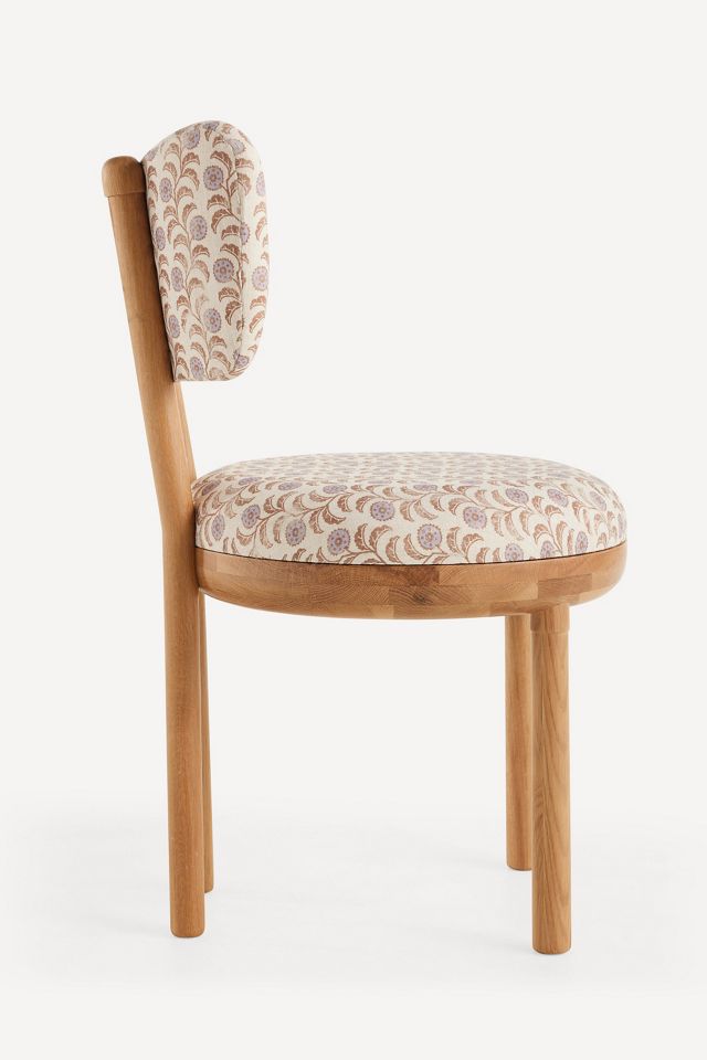 Irie Leora Block-Print Oak Wood Dining Chair #4