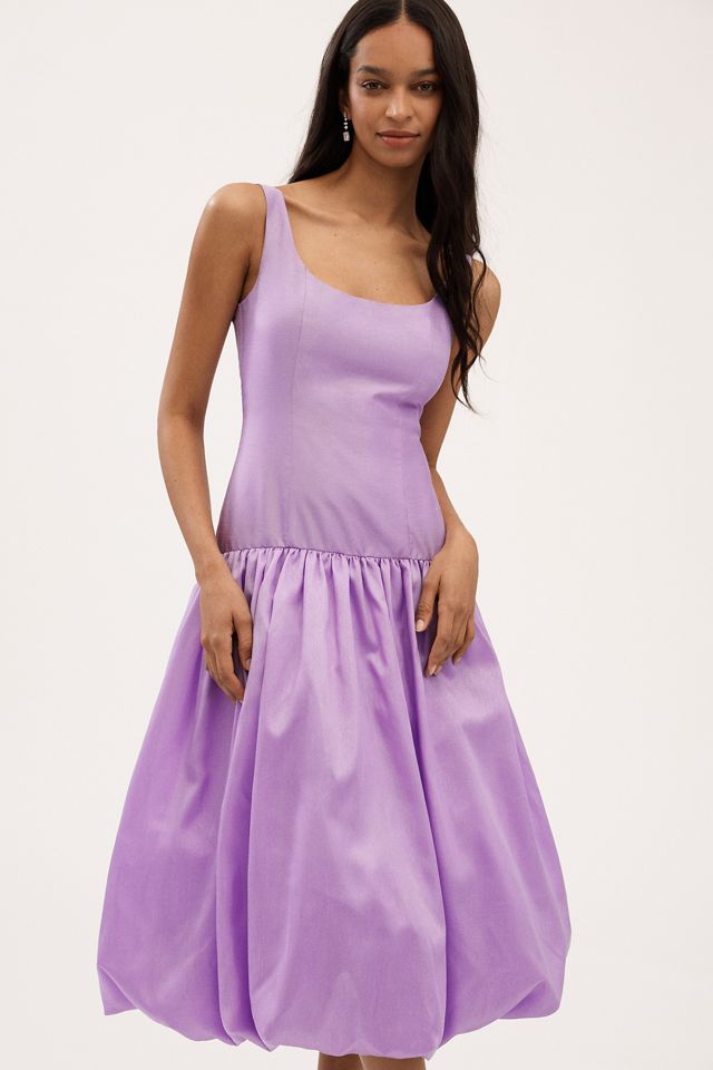 Hutch Natalia Scoop-Neck Drop-Waist Bubble-Hem Midi Dress #2