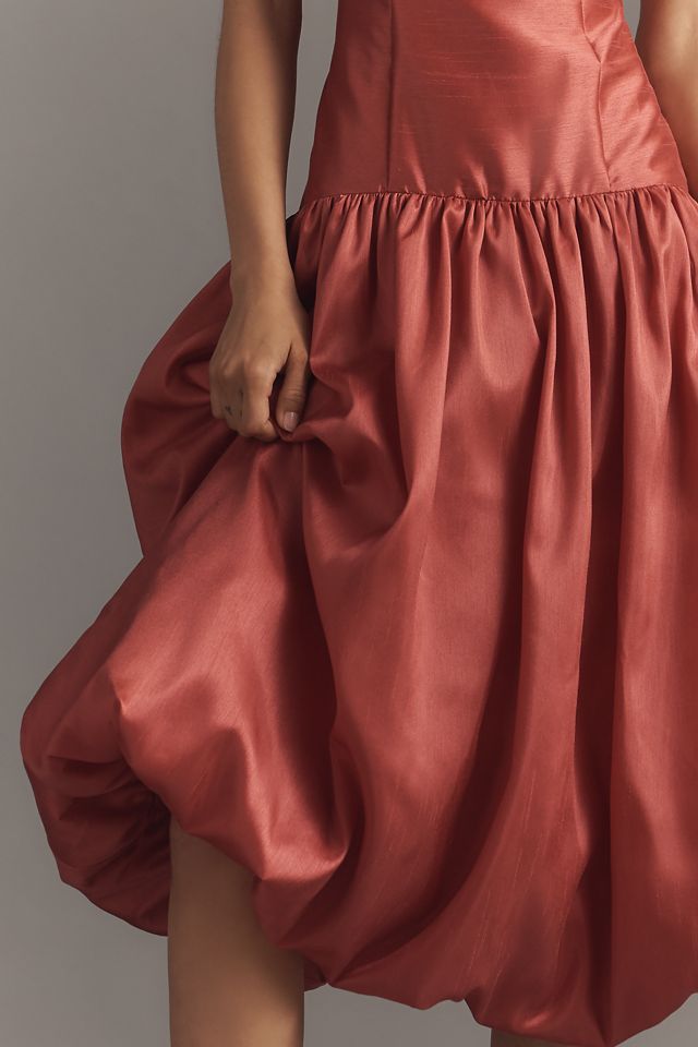 Hutch Natalia Scoop-Neck Drop-Waist Bubble-Hem Midi Dress #1