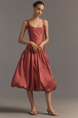 【BHLDN】ソフィー リネン フィット＆フレア ミディドレス BHLDN Sophie Linen Fit & Flare Midi Dress | Anthropologie