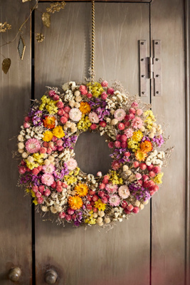 Terrain Dried Pink Confetti Wreath