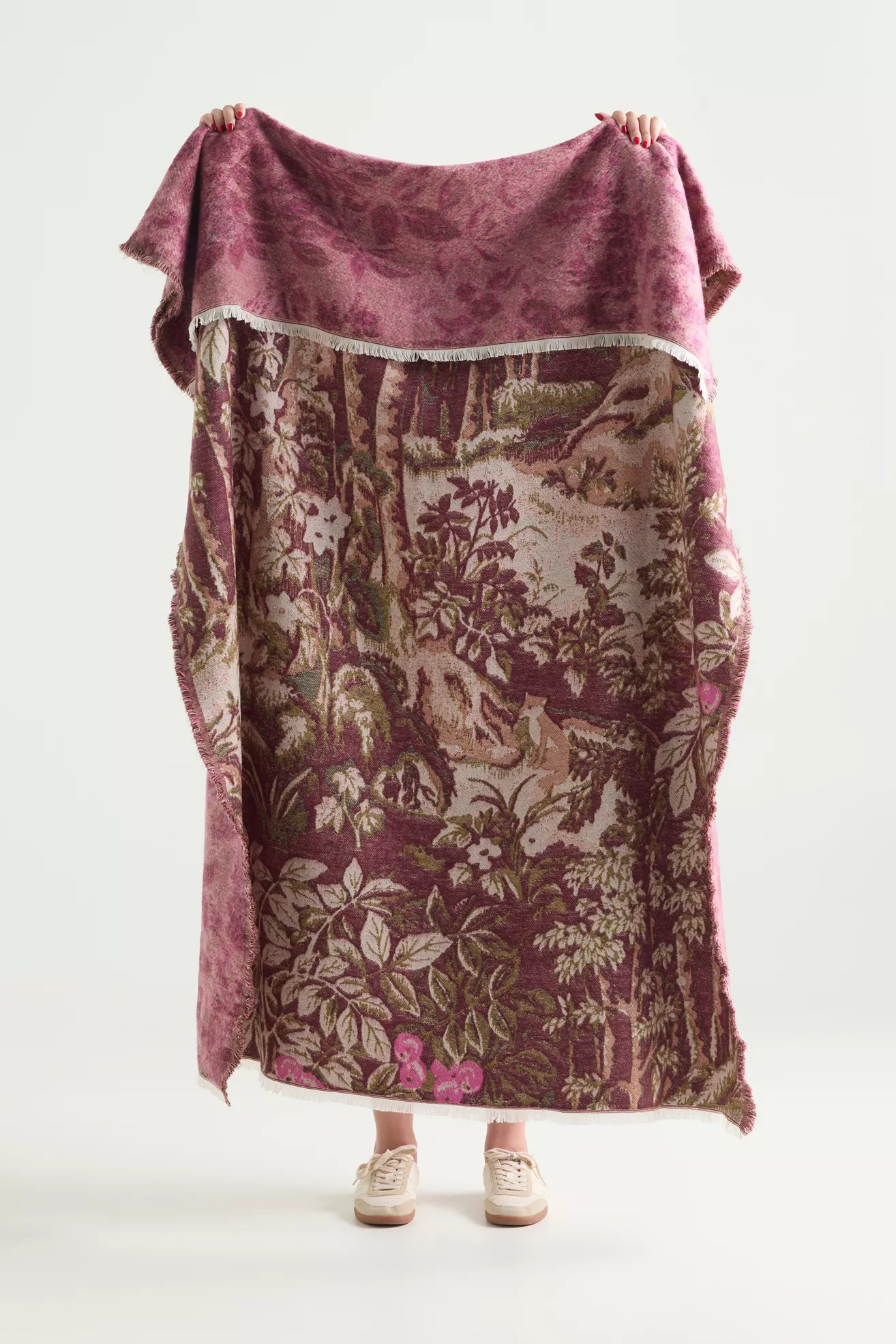 Woven Jacquard Patterned Throw Blanket - thumbnail 3
