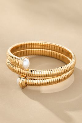 Bracelet Spirale en Chevrons par en Gold - By Anthropologie - Modalova