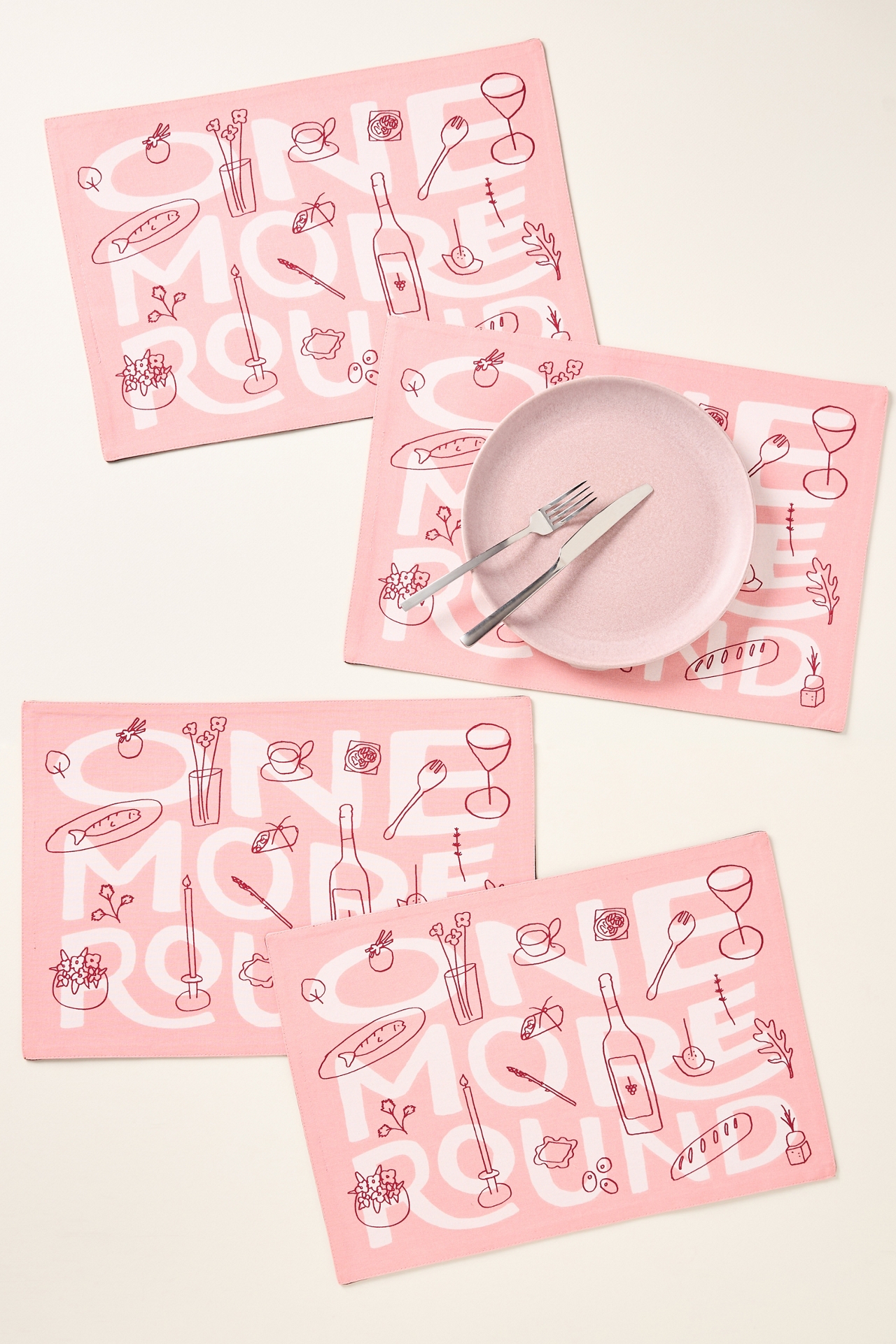 One More Round Reversible Placemats, Set of 4