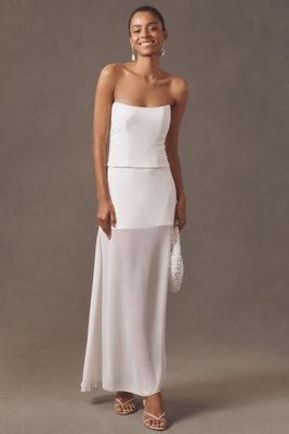 sachin and babi light blue dress Mare Mare Strapless Drop-Waist Bubble Midi Dress main image 0